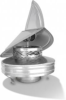 Chimcare Chimney Caps 8" Air Cooled Wind Directional Chimney Cap – Stainless Steel Chimney Cap for Improved Draft, Reduced Downdraft, Rain & Debris Protection – Easy Install, Made in USA