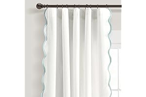 Lush Decor Coastal Chic Scallop Edge Window Curtain Panels: Refresh Your Living...