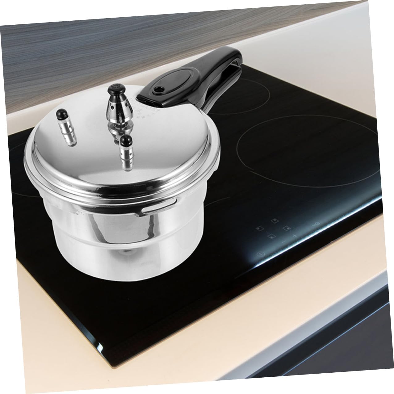 Household High Pressure Cooker Thickened Aluminum Alloy Pot with Steaming for Gas Stove and Induction Cooker Easy-clean Pressure Pot for Families and Side Dishes