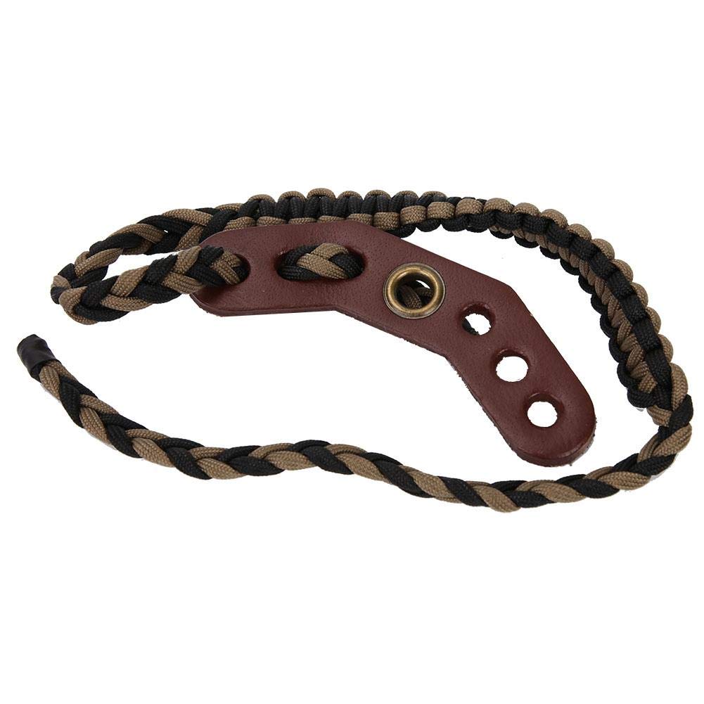 Élingue De Poignet d'arc, Corde De Corde Tressée Réglable, Élingue De Poignet Composée en Cuir