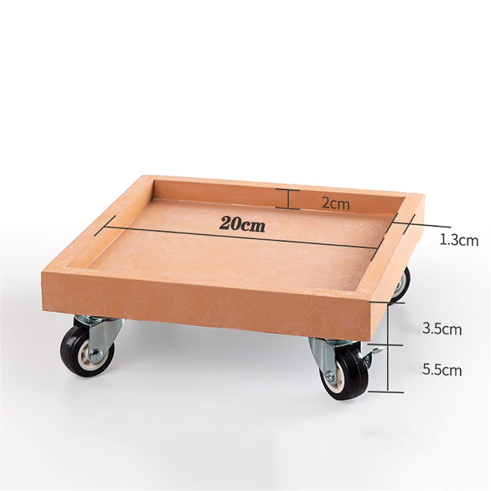 Portavaso con ruote, 22 cm, rotondo, con freno, facile da spostare, ideale per interni ed esterni