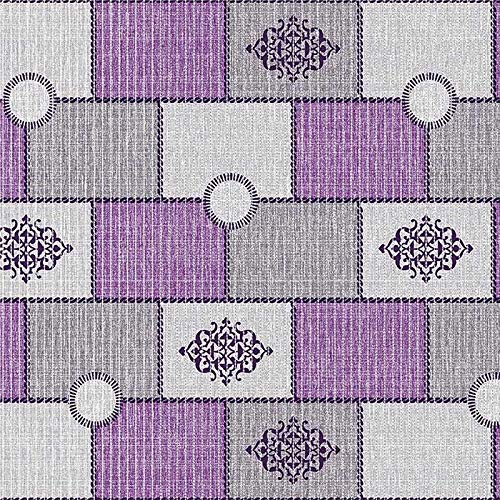 Preisvergleich Produktbild Weichschaummatte Badvorleger Bodenbelag Weichschaumbelag Antirutschmatte Badezimmermatte Sicherheit Meterware Grau Violett Lavendel Geometrisch Breite 65 cm Aqua Nova 530E (65 x 500 cm)