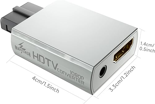 Miniatura 3 de MAYFLASH N64 a HDMI Adaptador N64 Gamecube SNES SFC a HDMI Convertidor 1080P para Full HD Converter con conector de audio de 0.138 in Salida HDMI
