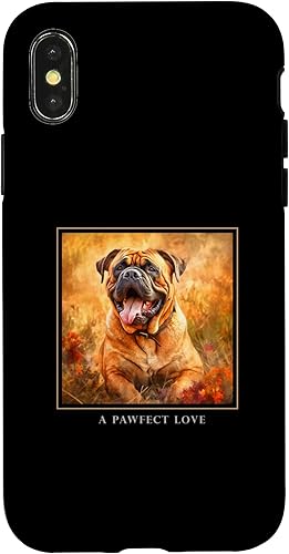 Miniatura 4 de iPhone 14 Bull Mastín Perro Jardín Flores Pintura Mascota Mamá Papá Caso