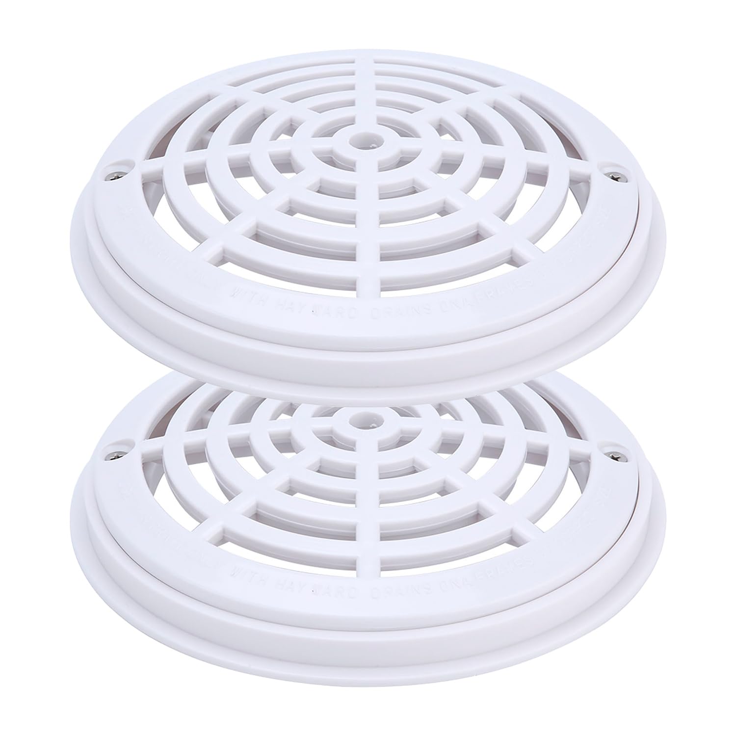 Hapivida Pool Drain Cover Replacement, 8inch Round Bottom Main Drain Cover for Swimming Pool Massage Pool Spa Pool (2pcs)