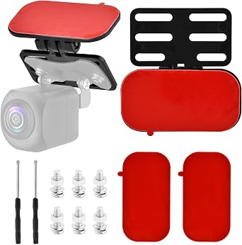 2Pcs Universal Car Rearview Camera Mount, Adjustable 180 Dash Cam Reverse Camera Holder, Black, 2 Count