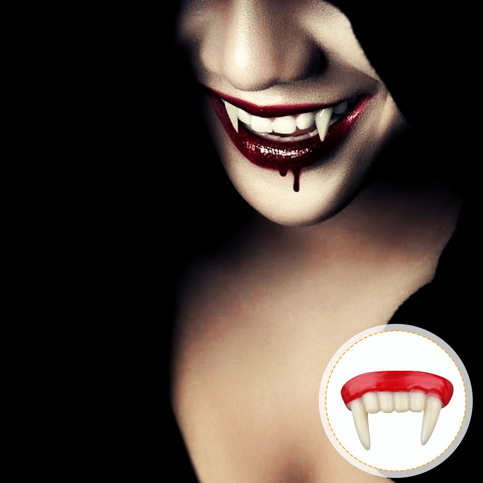 4 Pieces Vampire Teeth, Fake Fangs for Halloween Costume Cosplay Accessories - Image 4