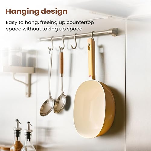 Miniatura 3 de Frying Pan - 1.9L Alloy Lightweight Nonstick Cookware with Lid Nonstick Skillet for Grilling, Saute, Baking, Apartment Cooking, Kitchen Meal Prep,