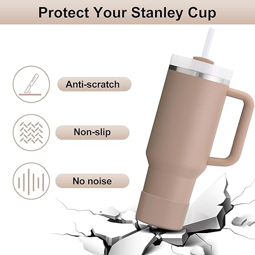 Miniatura 5 de Affute Funda protectora de silicona para Stanley Quencher H2.0 40 30 20 oz y IceFlow Flip 30 20 oz, sin BPA, antiruido, antiarañazos, protector de