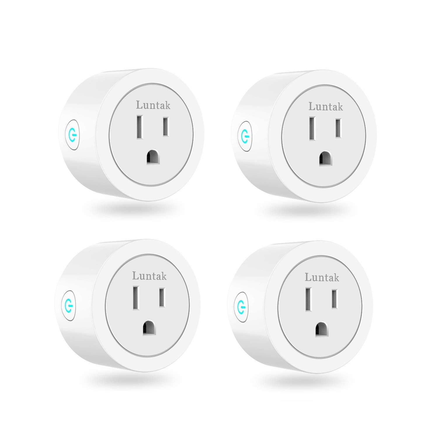 Mini Smart Plugs That Work with Alexa Google Home 2.4 GHz Network Wireless WiFi Outlet No Hub Required, APP Remote Control Smart Socket with Timer and Group Control 10A Max. 4 Pack