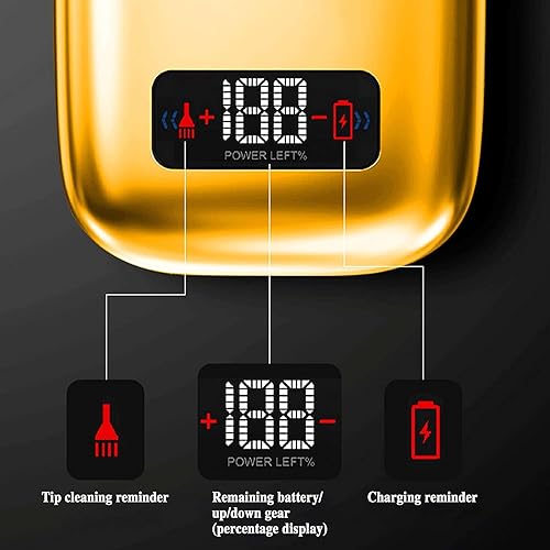 Miniatura 5 de KEMEI Maquinillas de afeitar eléctricas para hombres, maquinilla de afeitar eléctrica inalámbrica profesional de titanio de litio, recortadora de