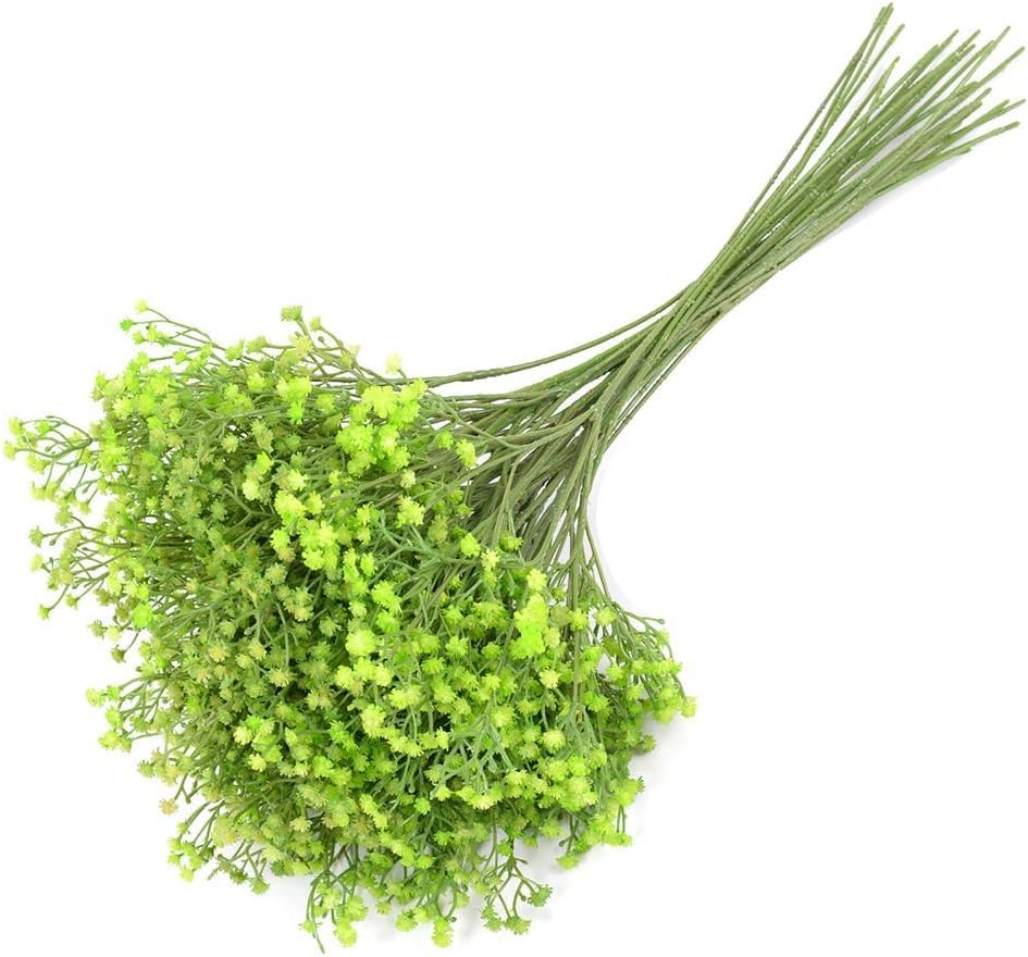 Image of Art Street Green Babys Breath Flowers Artificial Gypsophila Bouquets Flowers Mothers Day Gifting, Faux Flowers for Vases Decoration Items for Living Room (Pack of 1)