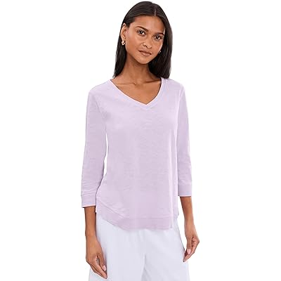 Elliott Lauren Garment Dye Tees - V-neck 3/4 Sleeve Tee