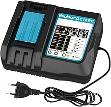 Energup Cargador 3A DC18RC para Makita Cargador 18V Compatible con Makita Batería 14.4V-18V BL1830 BL1815 BL1840 BL1850 BL1430