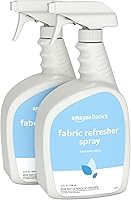 Amazon Basics Fabric Refresher Spray, Fresh Scent Odor Eliminator, Dye-Free Quick-Dry, 32oz Twin Pack