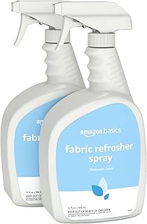 Amazon Basics Fabric Spray, Fabric Freshner, Fresh Scent, 32 fl oz, Pack of 2