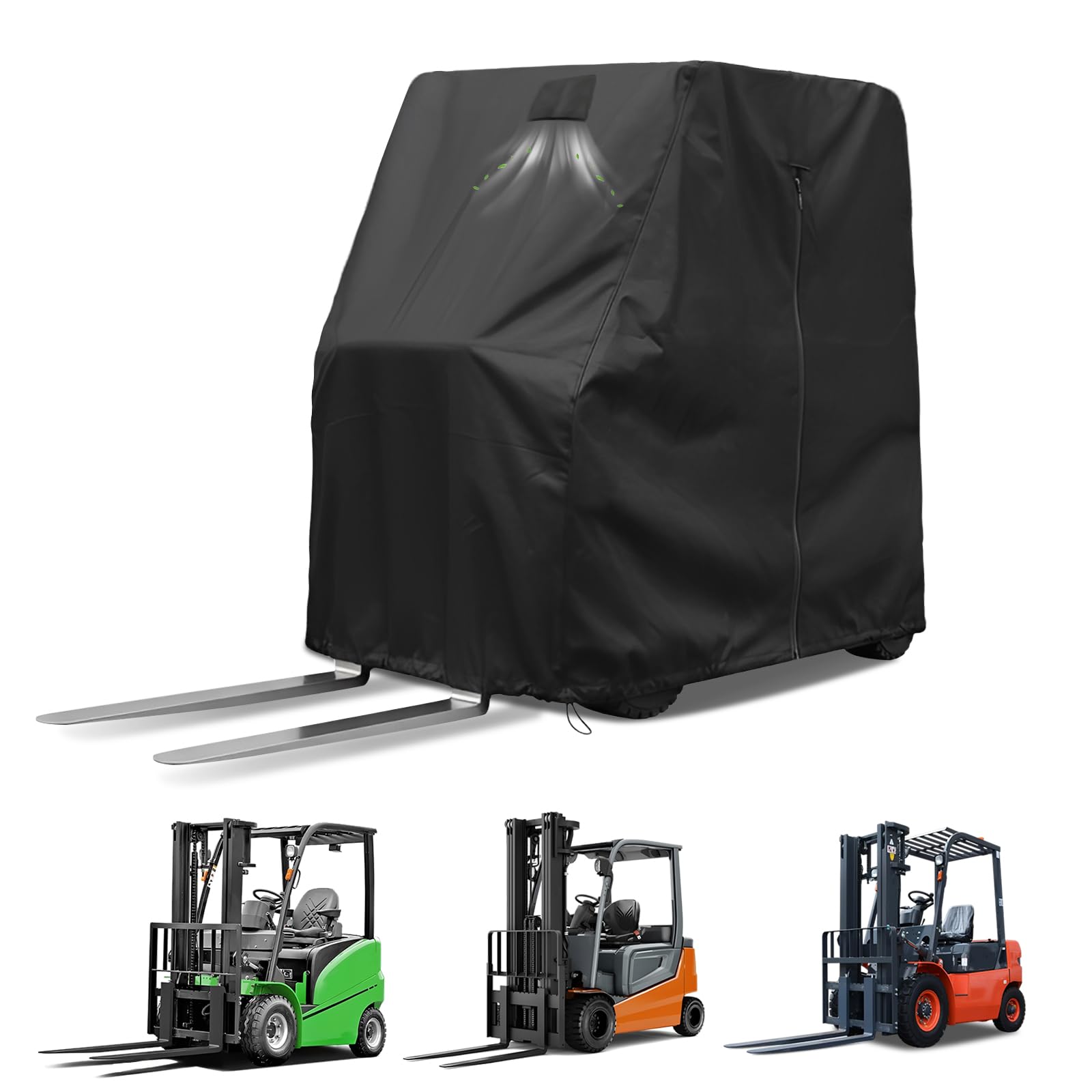 Gabelstapler Abdeckung, Geeignet Für Gabelstapler Mit Einer Tragkraft Von ca. 3628 kg, Material 420D, Regenfest, Staubdicht, VogelFäkalienbeständig, Schneesicher, mit UV-Schutz