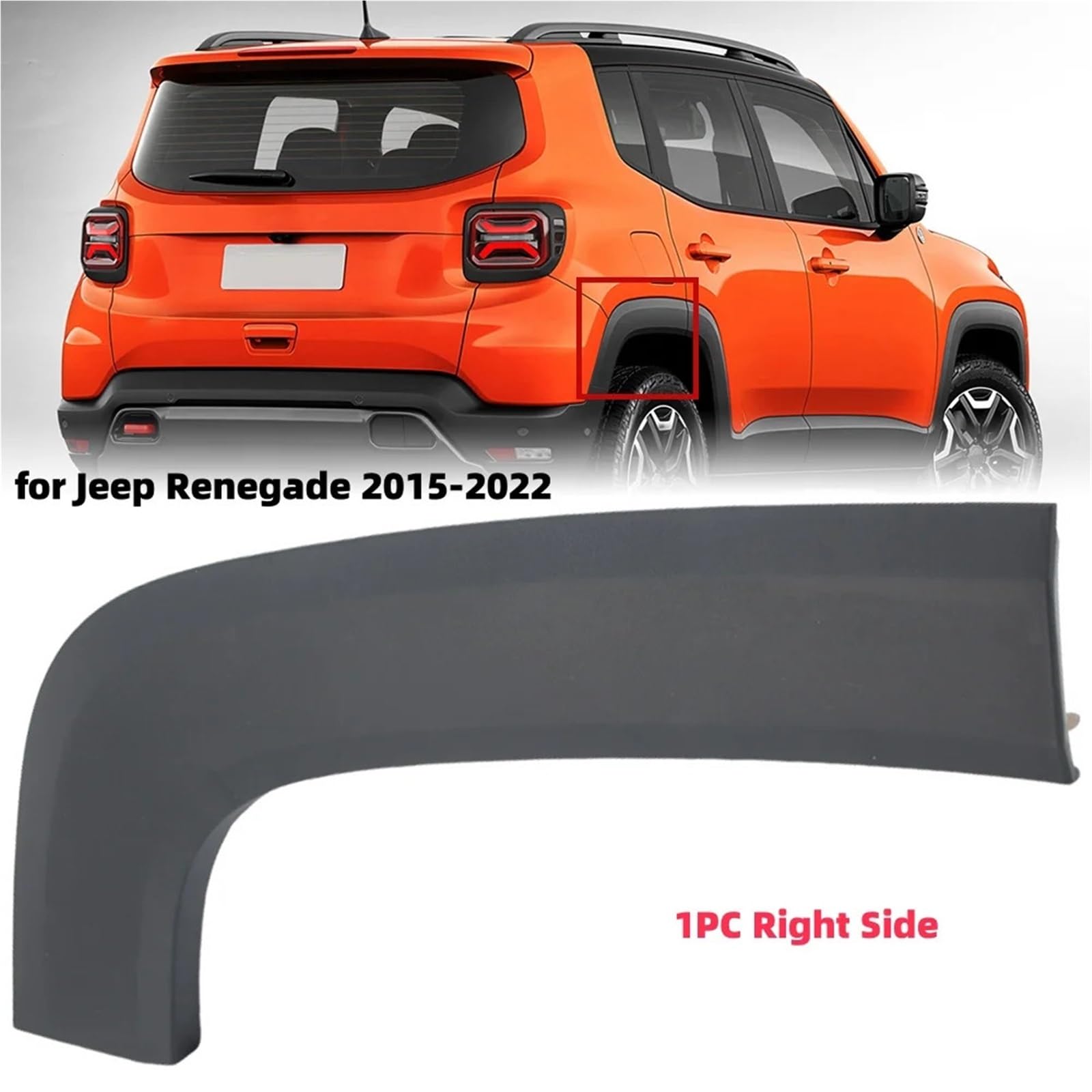 Samochodowe błotniki Pasuje do Jeep Renegade 2015-2022 ABS obudowa koła flary błotnik wymień 5XB67LXHAA części akcesoriów samochodowych(1PC Right)