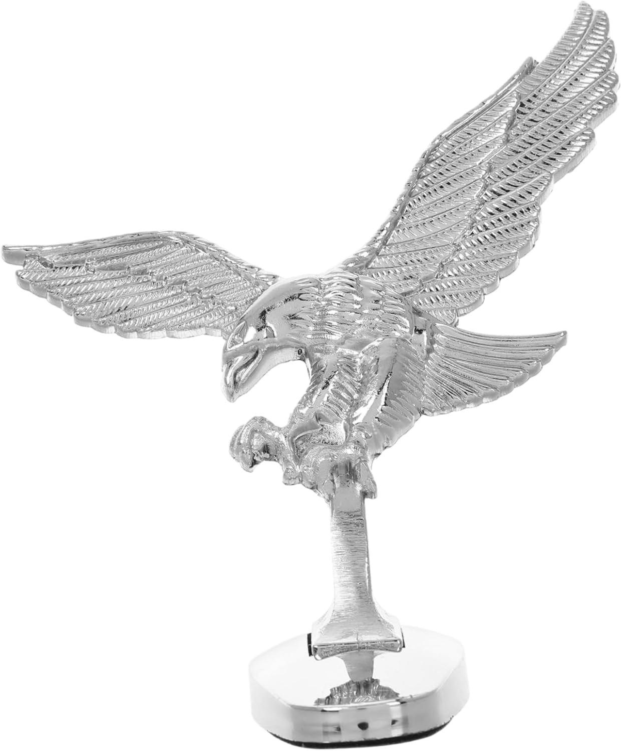 ULTECHNOVO Metal Eagle Hood Ornament for Car and Motorcycle Durable Chrome Auto Decoration Eye-catching Hood Badge Fit Decorative Trim for Enhanced