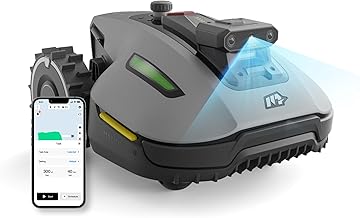 Mammotion YUKA Mini Vision Robotic Lawnmower without Boundary Cable, No RTK, Recommended 700 m², Triple-Cam AI Vision Navigation Lawn Mower Robot, Automatic Mapping & Obstacle Avoidance, App Control