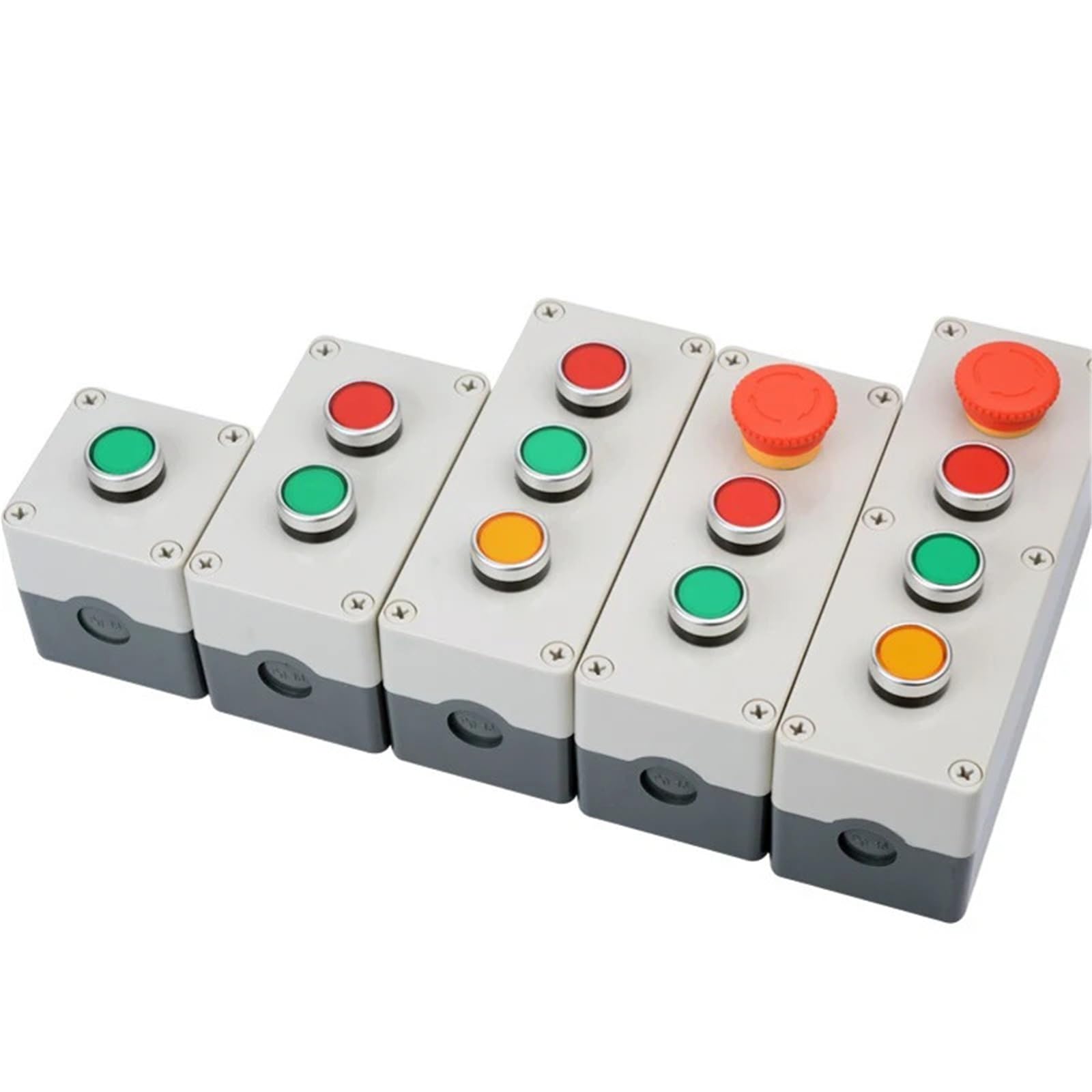 Caja de Control con interruptor de botón de luz, parada de arranque de energía, reinicio de 1234 orificios, bloqueo automático, 12V, 24V, 1 Uds.(10,24v)