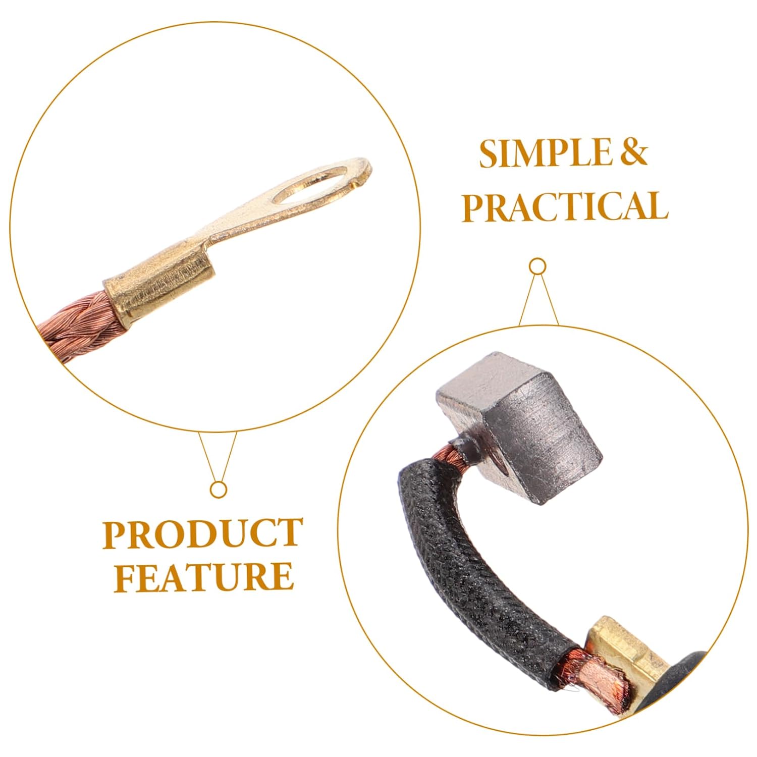 2pcs Replacement Motor Brush Electric Motor Brush Kit Starter Carbon for Atvs