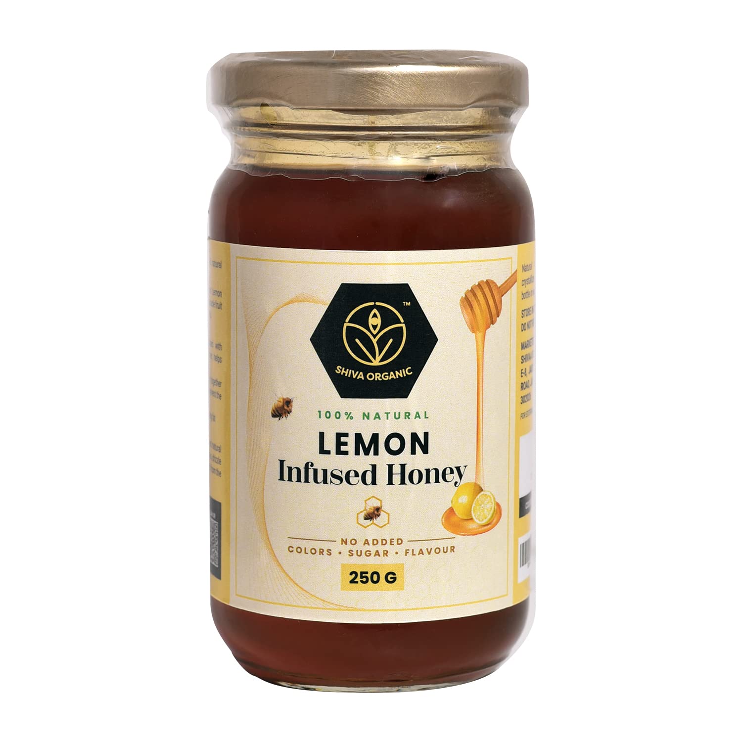 Shiva Organic Infused Honey | Flavoured infused with Honey (250 g, Lemon Infused Honey)