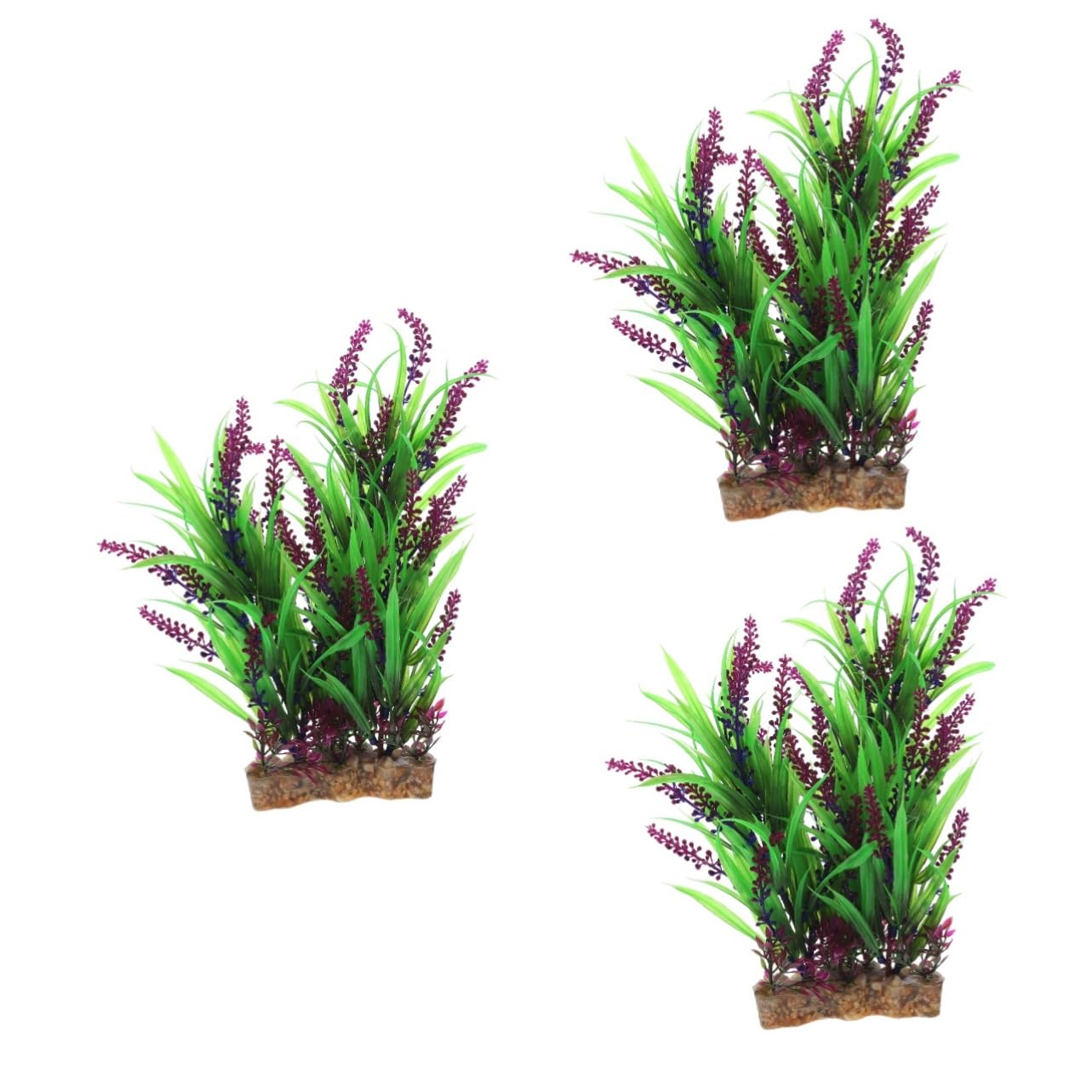 Sosoport 3St künstliche Wasserpflanzen aquariumpflanzen Set Aquarium Zubehör Aquarium Dekoration Schläuche Kunstpflanze Blase Globen Künstliche Aquarienpflanze Wassergras für Aquarien Harz