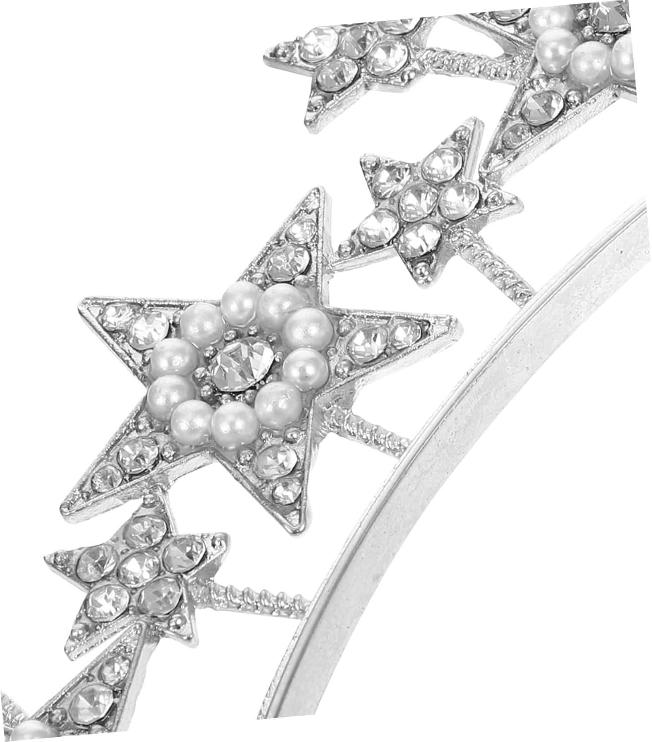 3-Piece Set: Headband Stars Rhinestone + Face Gems & Rhinestones, Halo Headpiece for Women & Girls - Image 4