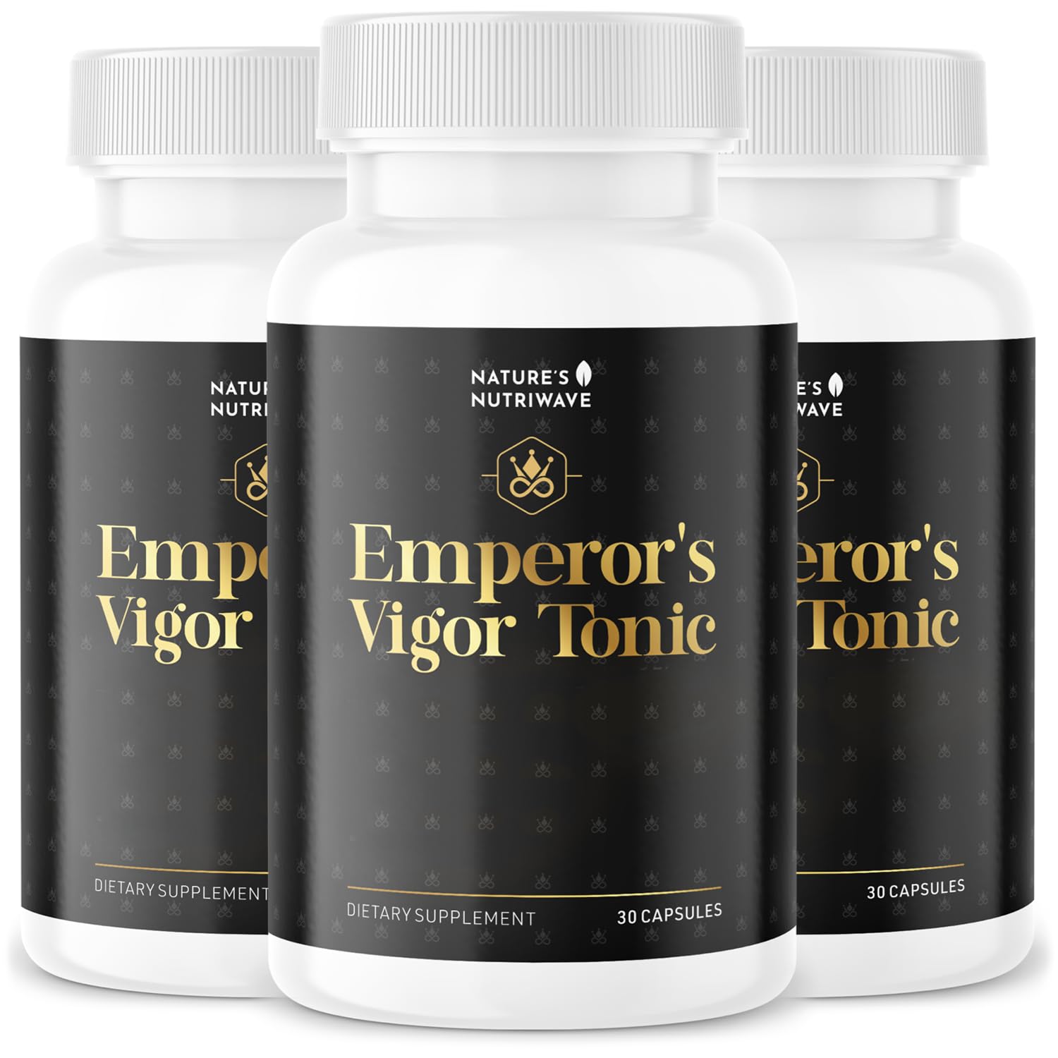 Emperor’s Vigor Tonic - 100% Natural Herbal Supplement | Non-GMO, No Stimulants, Easy to Use | 60 Capsules, 3 Month Supply | Made in USA