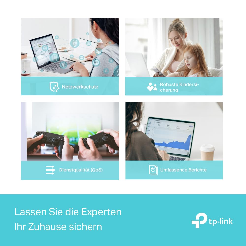 TP-Link Deco X50 Mesh WLAN Set (3 Pack), Wi-Fi 6 AX3000 Dual Band Router & Repeater, 3X Gigabit Ports für Jede Einheit, empfohlen für Häuser mit 4-6 Schlafzimmern, Umfassender Jugendschutz, WPA3