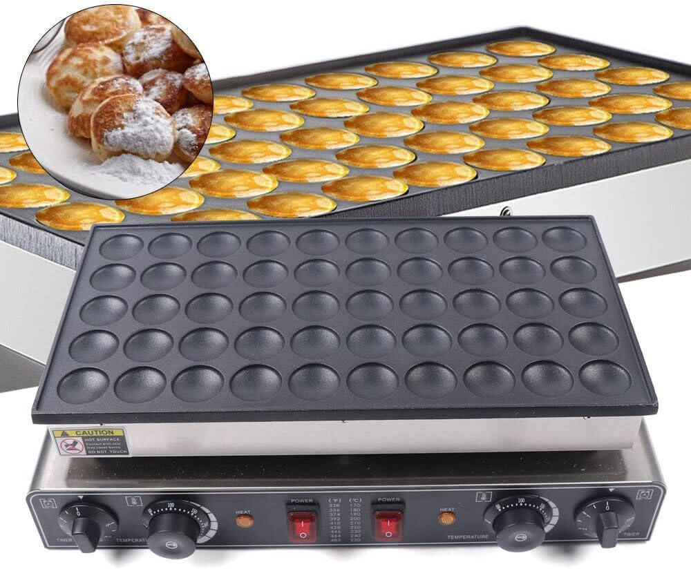Piastra Per Pancake, Piastra Elettrica Professionale In Acciaio Inox Per Waffle Rotondi, Per Cuocere Fino A 50 Pancake Olandesi, Con Controllo Del Tempo, Ideale Per Bar E Negozi Di Bevande