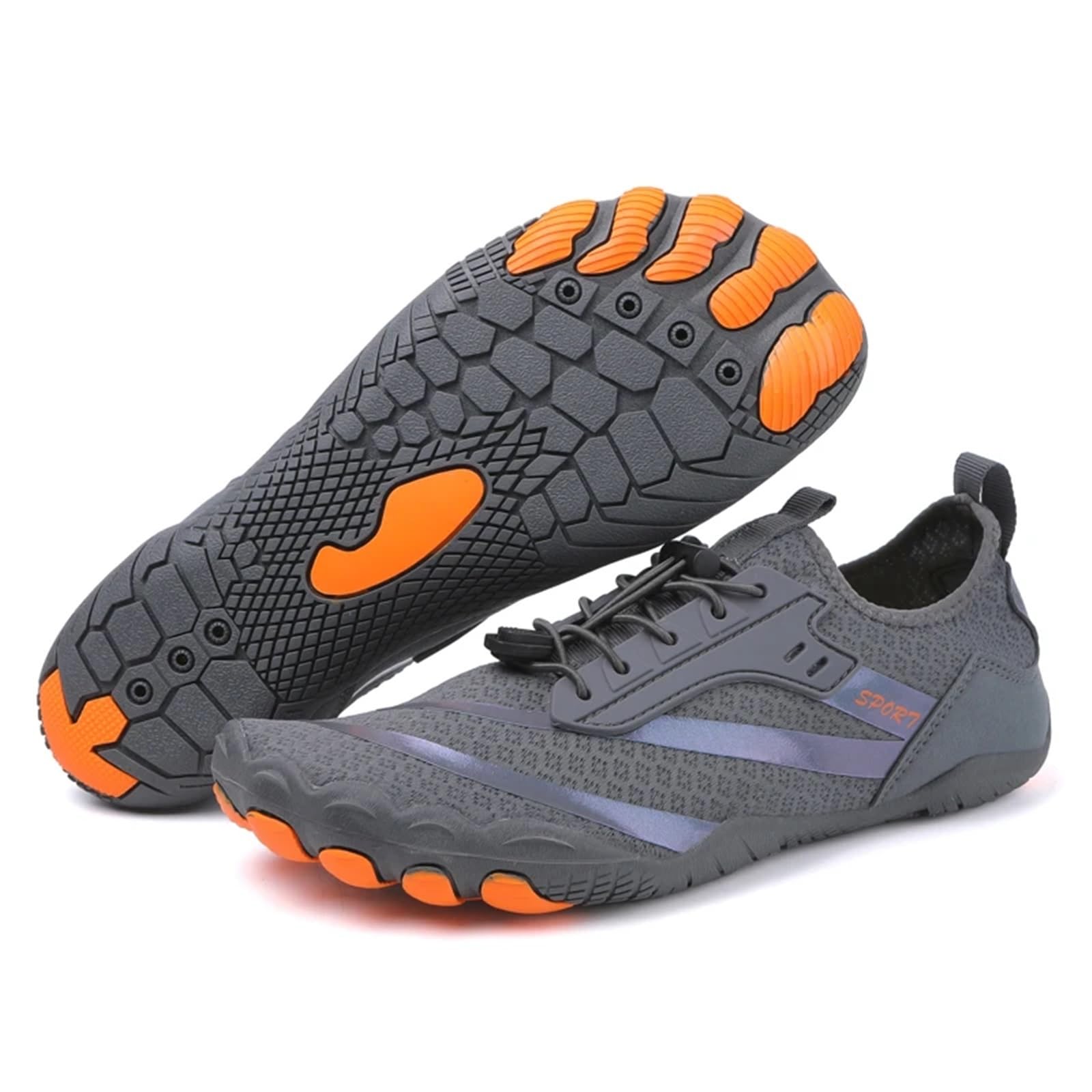 Scarpe estive ultraleggere da Uomo, Scarpe da Acqua Antiscivolo da Esterno, Scarpe da Ginnastica Traspiranti a Piedi Nudi da Donna(Gray,12)