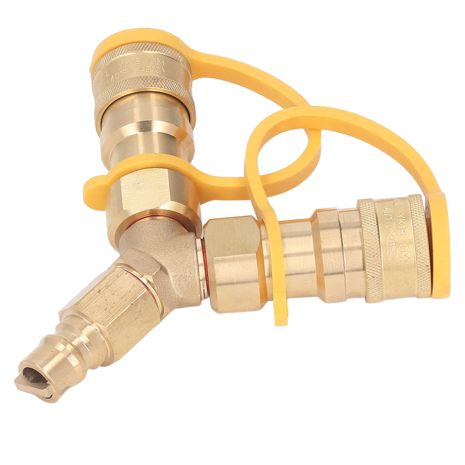 Splitter a Y per Gas da 3/8 di Pollice con Attacco Rapido, Connettore in Gomma in Ottone, Prestazioni Sicure per più Dispositivi, Funzionamento Semplice, Ampia Applicazione per