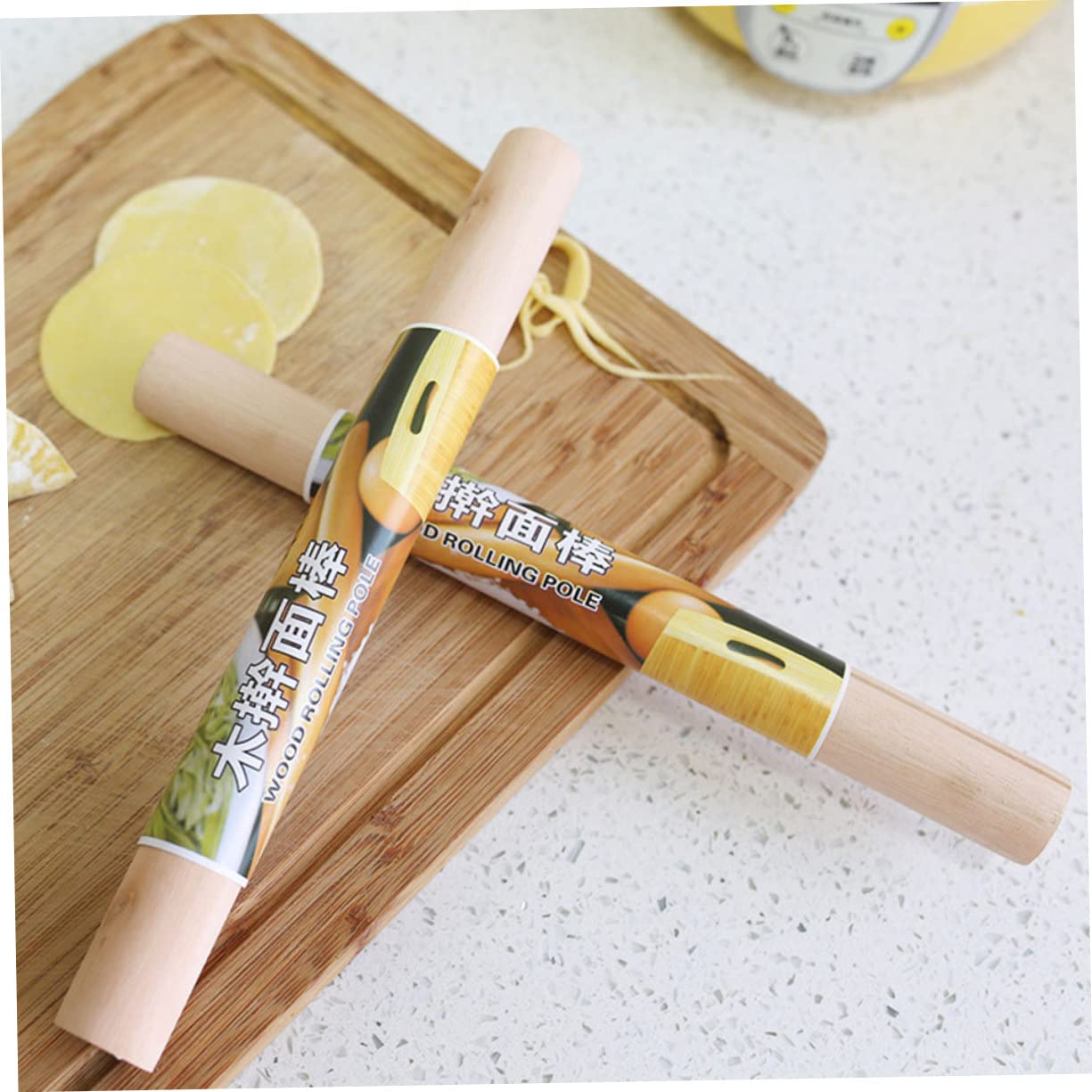 10 Stück Teiliges Holz nudelholz mit Glatter Splitterfreier Oberfläche Leichtes Ausrollwerkzeug für Teig für Brot Pizza Dumplings Praktisches Küchenzubehör für Backen und Kochen