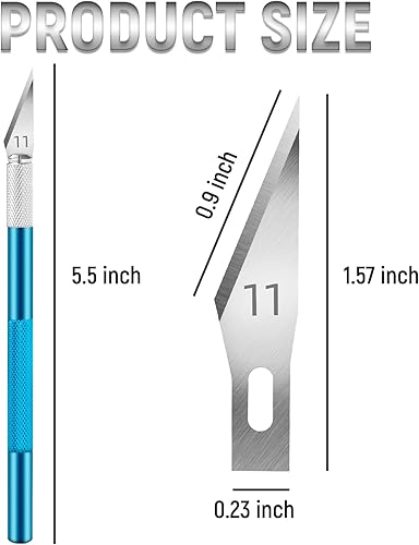 Miniatura 2 de Juego de 10 cuchillos Exacto, cuchillos de precisión para manualidades y pasatiempos para proyectos de bricolaje, álbumes de recortes, tallado de