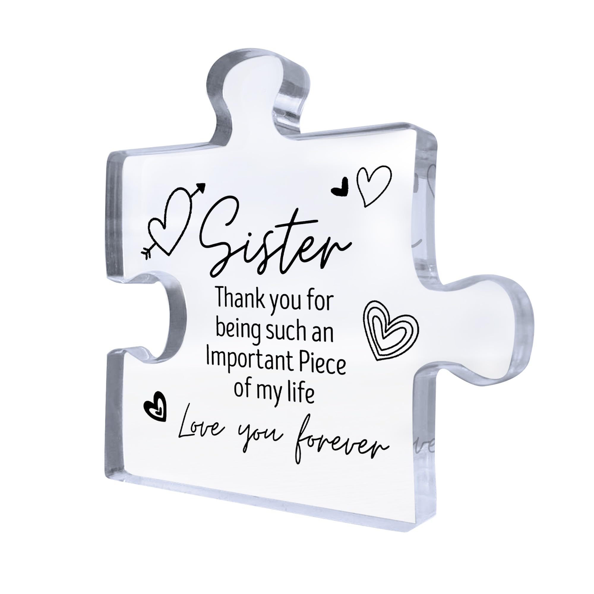 Red Ocean Special Sister For Birthday Christmas Puzzle Piece Thank You For Her Love You Forever Sister Plaque Keepsake Her Best Friend Plaque Thank Present