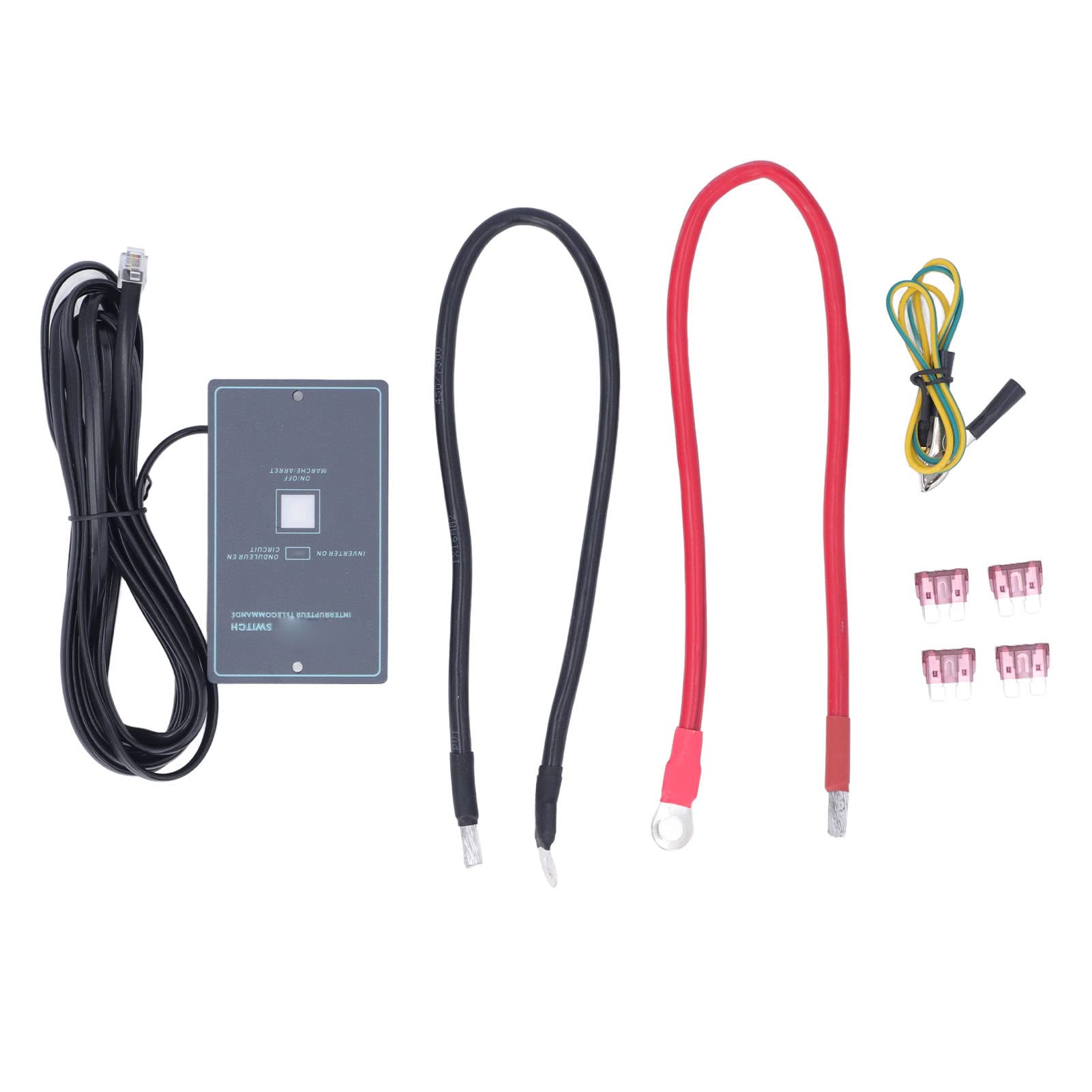 FTVOGUE Przetwornica Napięcia Przetwornica Czystej Fali Sinusoidalnej 4000 W DC 12 V na 220 V AC Stop Aluminium ABS z 2 Gniazdami Prądu Przemiennego Port USB i Zabezpieczenie Do Podróży Samochodem