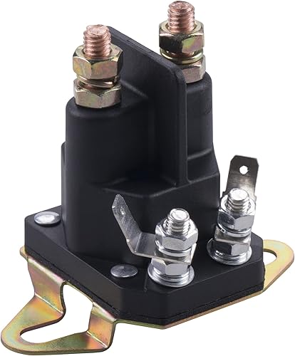 JINGKE 435-103 Solenoide de arranque, 4 polos  12 V  516-24 - Sustituye a 28-421047-1910110167, interruptor de relé para cortacésped Briggs Stratton