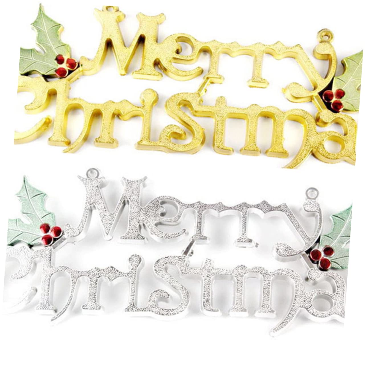 GOOHOCHY 2 Piezas Decoración navideña Signo árbol Navidad Ornamento Colgantes navideños Regalos navideños Bon Nadal Adorno Colgante Navidad Colgando la Puerta Navidad artesanía