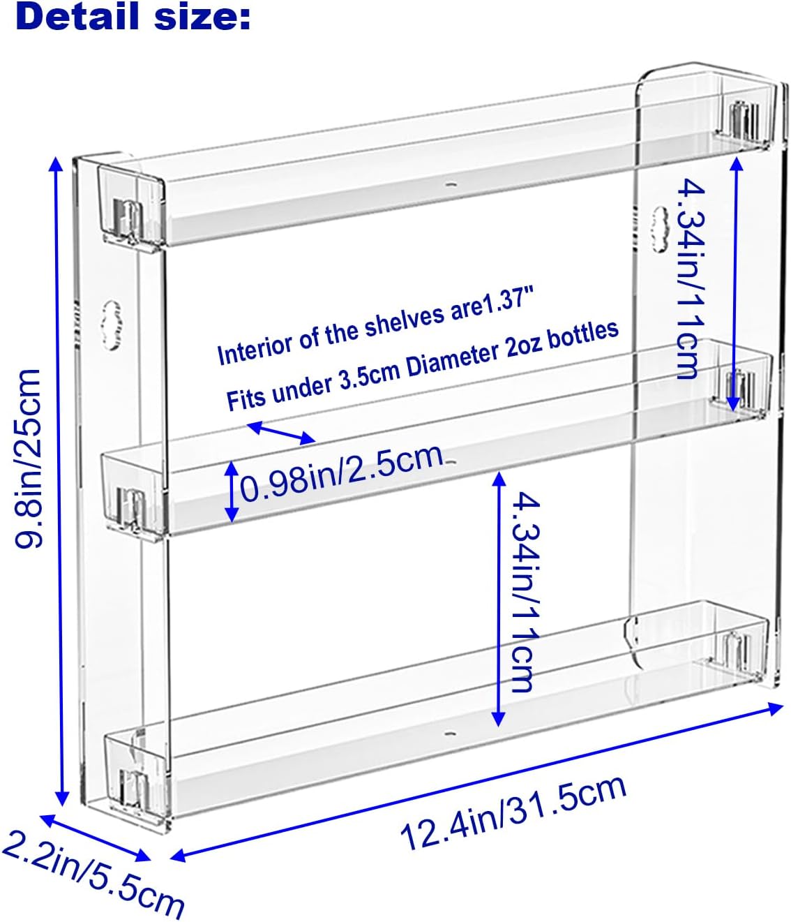 Condition photo showing New/Like New for 3 tier display rack, clear paint rack wall-mount (no drill), acrylic craft paint storage organizer, miniature holder for 2oz bottle, nail polish organizer, badges, mini figures (1)