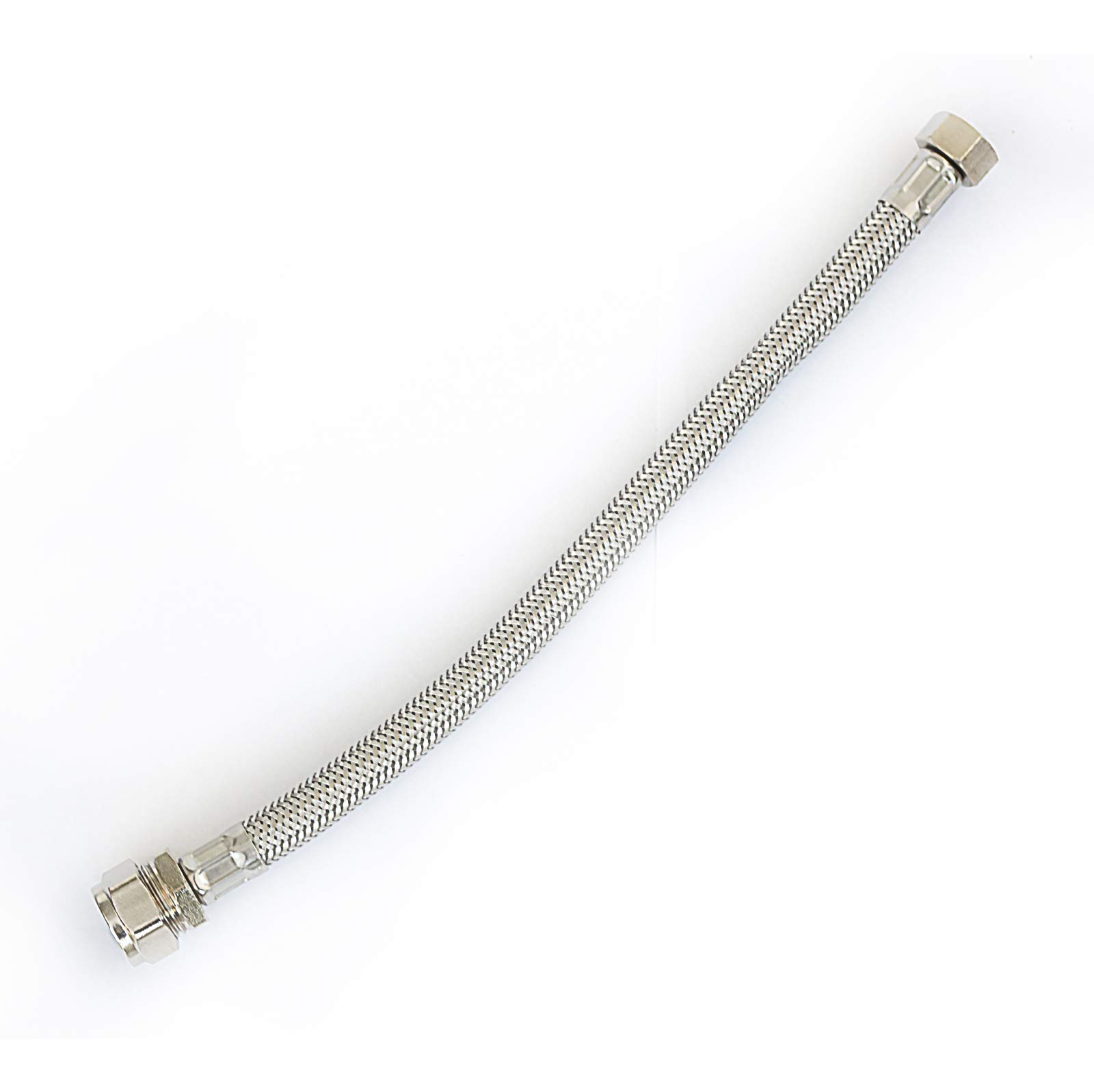 15mm x 3/8" BSP Flexible Small European Thread Cistern Inlet Valve Connector 300mm