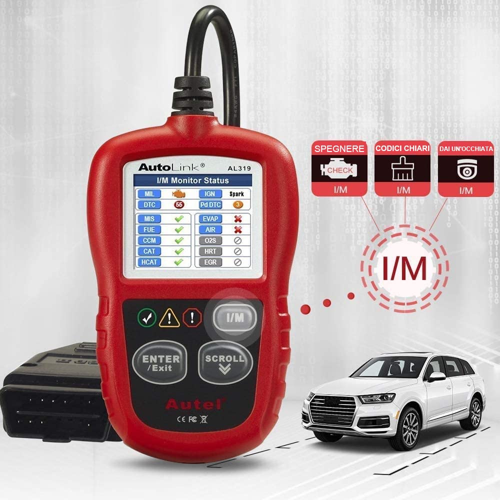 Autel AutoLink AL319 Can Bus Diagnosi OBD2 Auto Lettore di Veicoli Strumenti Diagnostici per motore OBD-II Lettura e Cancellazione Codice di Errore per le Auto con Interfaccia Standard OBD-II