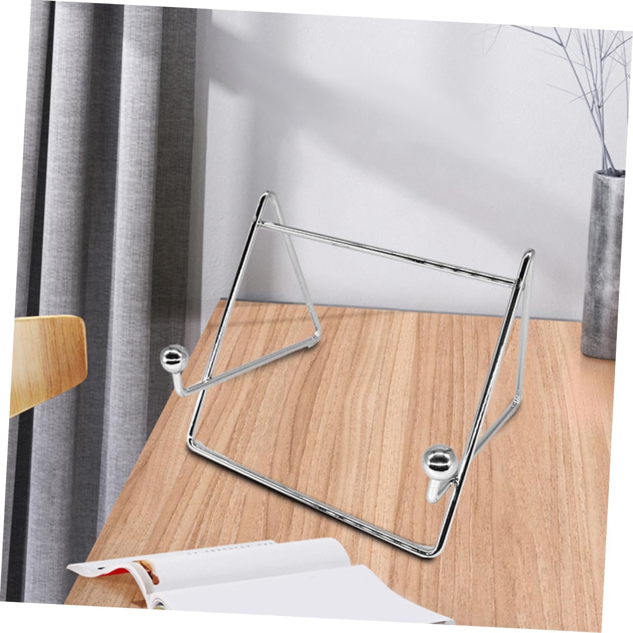 Cabilock 2pcs Tabletop Display Stand Multi-Functional Picture Frame Holder for Books Plates and Tablets for Home Kitchen Retail Use