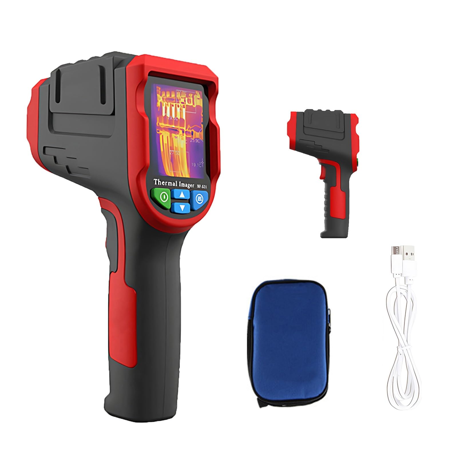 Cámara térmica compacta 32x32 IR con cámara visible 2MP pantalla 2,4 pulgadas 25Hz para inspección industrial HVAC diagnóstico de fallos y medición temperatura