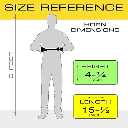 Miniatura 13 de Vixen Horns Bocina de tren para barco/camión/automóvil. Bocina de aire de acero inoxidable impermeable cromada doble trompeta. DB súper ruidosa.