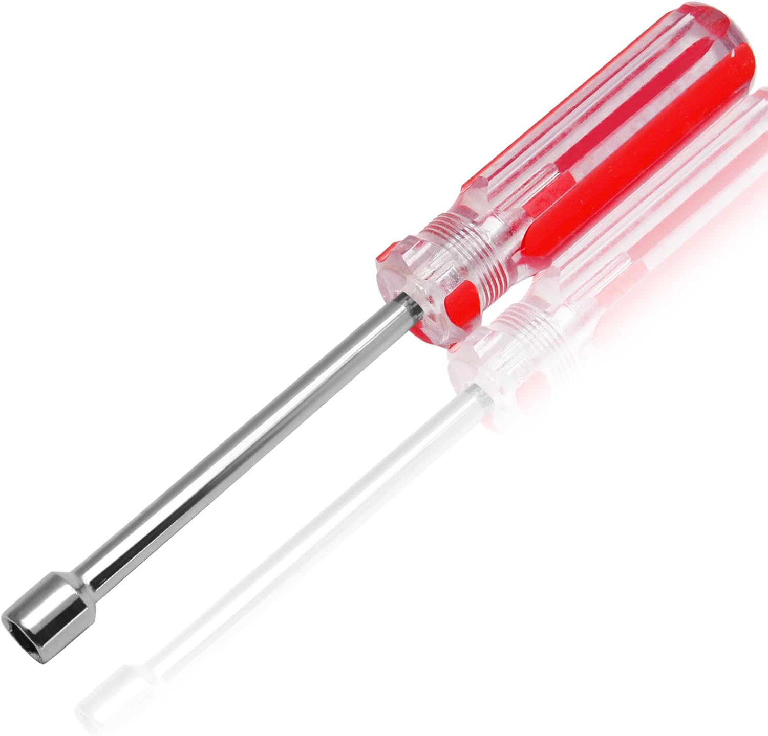 5/16 Inch Hex Nut Driver, Socket Wrench Screwdriver with 3.7-Inch Hollow Shaft, Cushion Grip Handle
