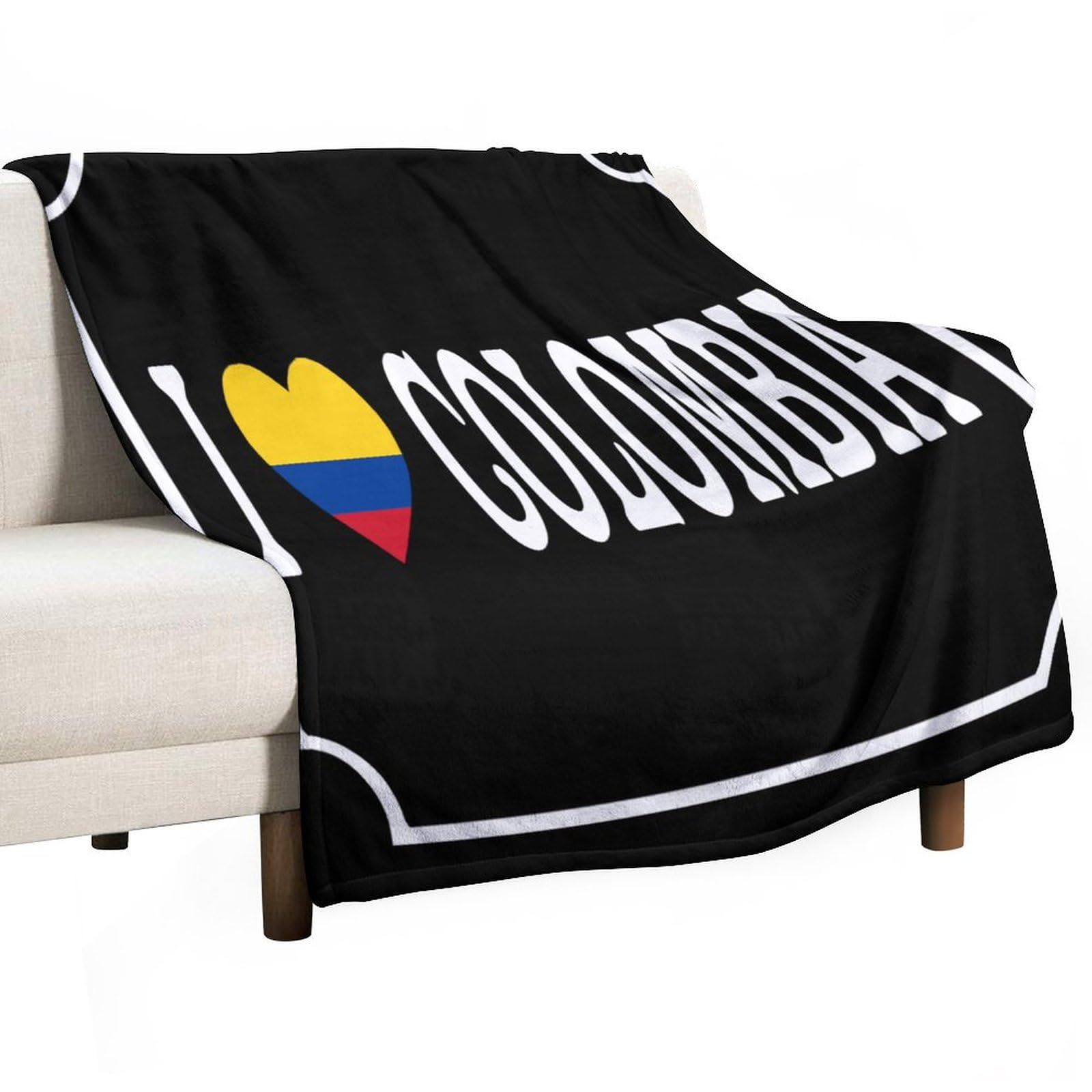 Couverture polaire Colombie douce plaid pelucheux drapeau d'État adulte 127x152cm