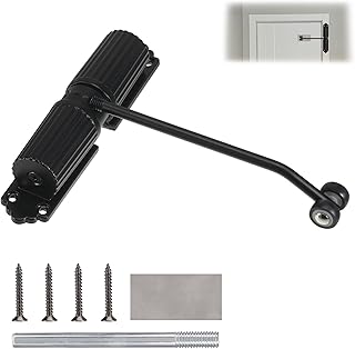 Automatischer Türschließer Gartentor Türschliesser Federbelasteter Door Closer mit 4 Schrauben und Einstellhebel Automatische Türschließer für Zimmertür, Büro, Hotelzimmer, Gartentor
