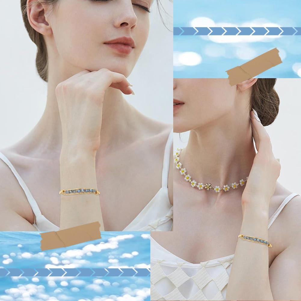 Beebeecraft 6Pcs Expandable Bangles 18K Gold Plated 304 Stainless Steel Blank Wire Bracelets for Jewelry Making Crafts - Image 6